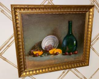 Gold Framed Still Life Painting Signed By "Mosley"
