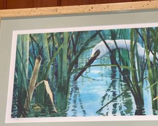 Framed Goose Motif Artwork (Signed)