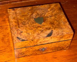 Burled Wood Trinket Box