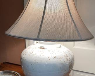 Large Heavy Pottery Table Lamp