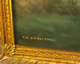 Gold Framed Painting Signed By "C.C. Crawford"