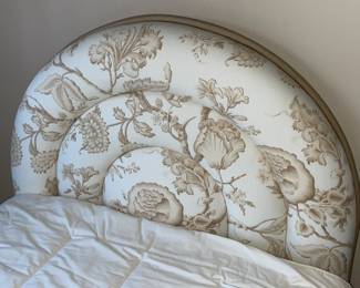 Brown Floral Upholstered Headboard (2 Available)