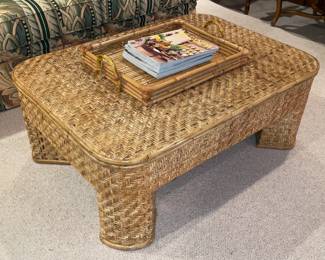 Fabulous Mid-Century Modern/Boho Bamboo Coffee Table (2 Available)