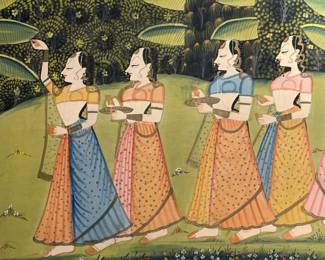 "Krishna" Painting Possibly From The "Allen Waller India Collection" (18th Century, Kishangarh School) (Unmarked)