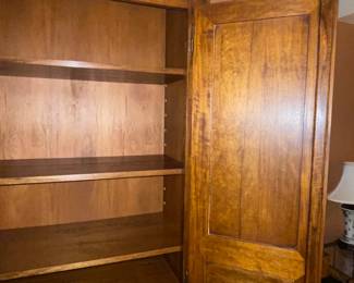 Oversized Dining Room 2 Door Wooden Armoire Cabinet