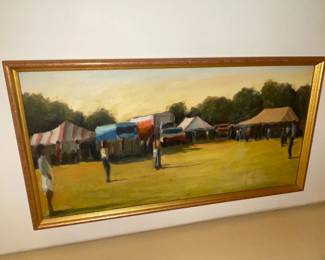 Antique Gold Framed Landscape Painting (Signed)