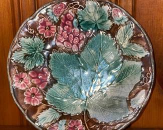 Large Antique Majolica Collection (Plates, Bowls, Chargers, Pitchers, Etc.)