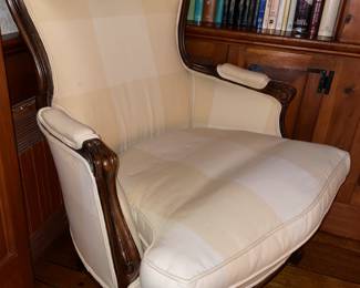 Oversized Upholstered Plaid Arm Chair With Decorative Pillows