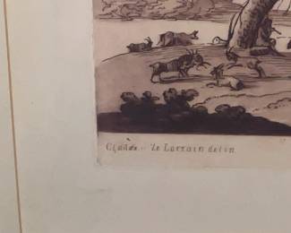 Framed "Claude Le Lorrain delin" Print