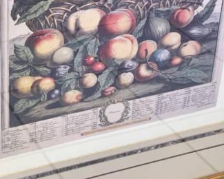 Framed Fruit Motif Print