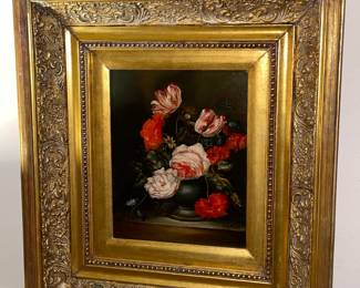 Gold Framed Still Life Mini Painting (Signed)