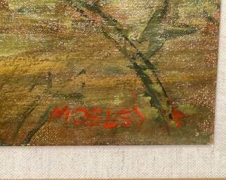 Gold Framed Fruit Still Life Painting Signed By "Mosley"