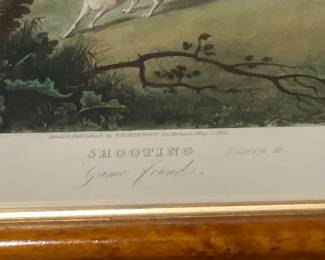 Antique Framed "Shooting" Artwork