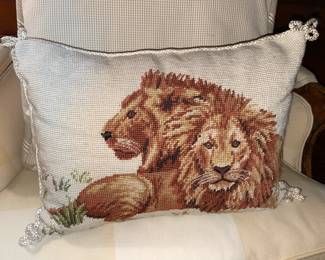Tapestry Lion Pillow