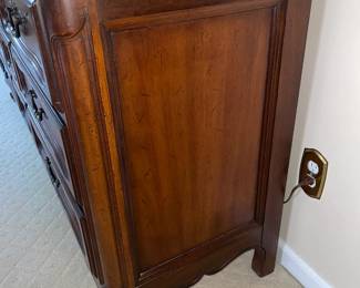 Wooden Long Boy Dresser By Drexel