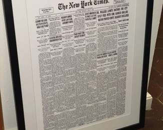 Framed New York Times Print