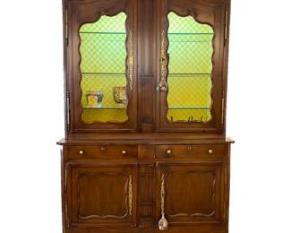 Stately Antique French Cabinet With Adjustable Shelves