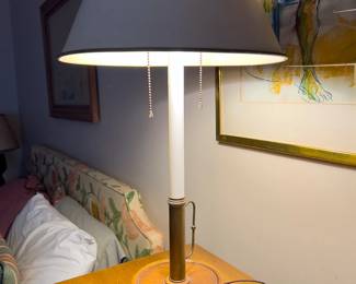 Wood Base & Brass Lamp