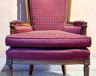 Red Upholstered Armchair