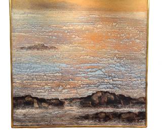 Masayoshi KASUGAI "Ocean View" 5' x 5' Mixed Media Artwork