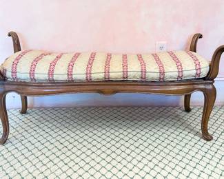 Antique Fruitwood Fire Bench