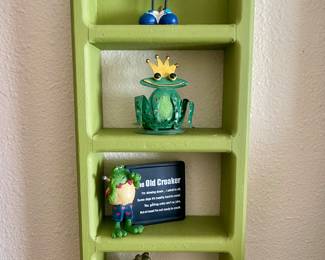 Shelf of frogs 