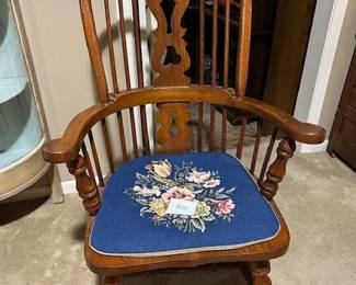 Oak Chair with Cushion