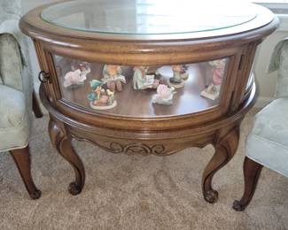 Glass top side table