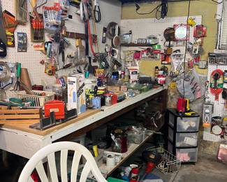 We are doing ‘fill a bin’ in the basement with work bench items.