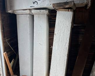 Columns from an old house next door