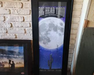 Framed big head todd and the monsters signed poster Tempe 2007