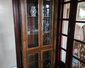 Lighted Oak Curio