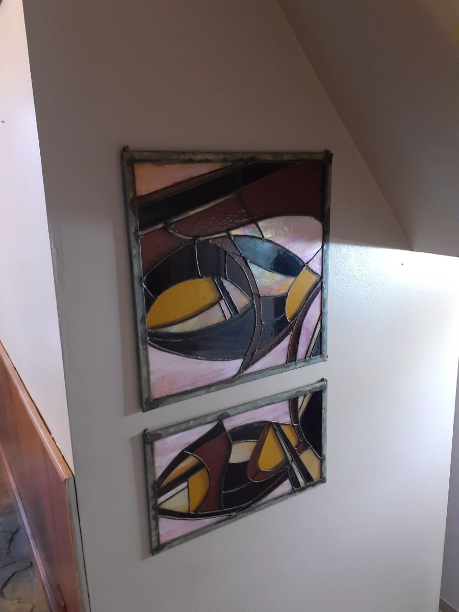 Lead glass wall or window hangings