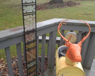 Yard art, deer is rusty