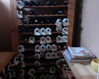 Wine cellar and magazines