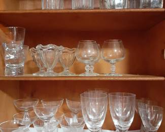 Bottom shelf is crystal set