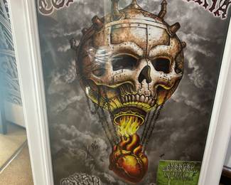 Many signed rock and roll art