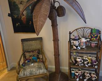 Vintage Palm tree floor lamp 