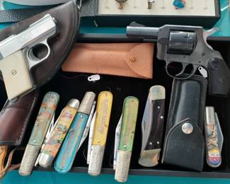 Pocket knives, guns
