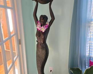 Mermaid torch floor lamp 