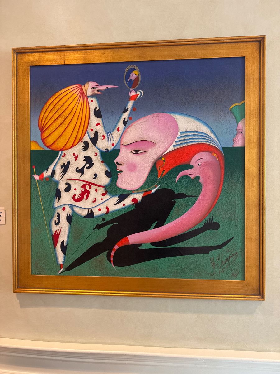 Michal Chemiakin “Shadow With a Mirror” 1977 .Serigraph on Canvas