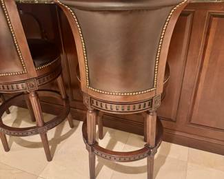 5 Frontgate Swivel Bar Height Stools (30"H) 