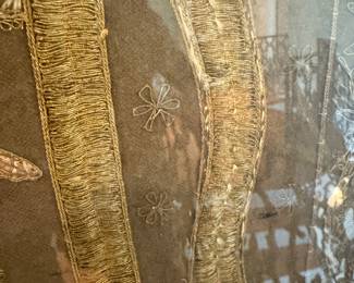 Antique Indian embroidered tapestry using the Zandori  technique 