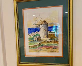 Grease landscape watercolor