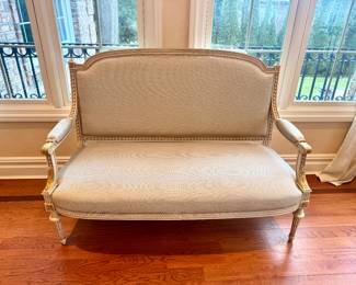 5 Piece Parlor Set - Antique  Louis XVI (Setee, 2 Armchairs, 2 Armless Chairs)