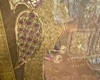 . Antique Indian embroidered tapestry using the Zandori  technique 