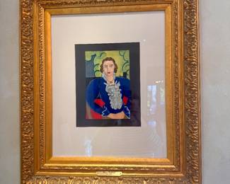 Henri Matisse “ Madame L.D.. La Bliuse Bleue” . Offset lithograph on Paper