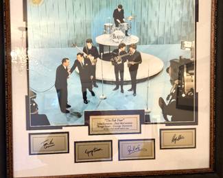 1964 The Beetles on the Ed Sullivan Show-signed