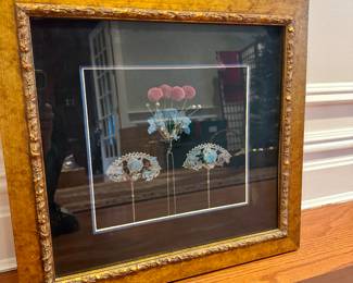 Qing dynasty kingfisher feathers shadowbox