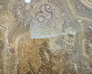 Antique Indian embroidered tapestry using the Zandori  technique 